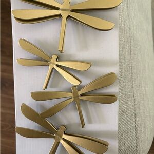 Gold Dragonfly Wall Decor Set